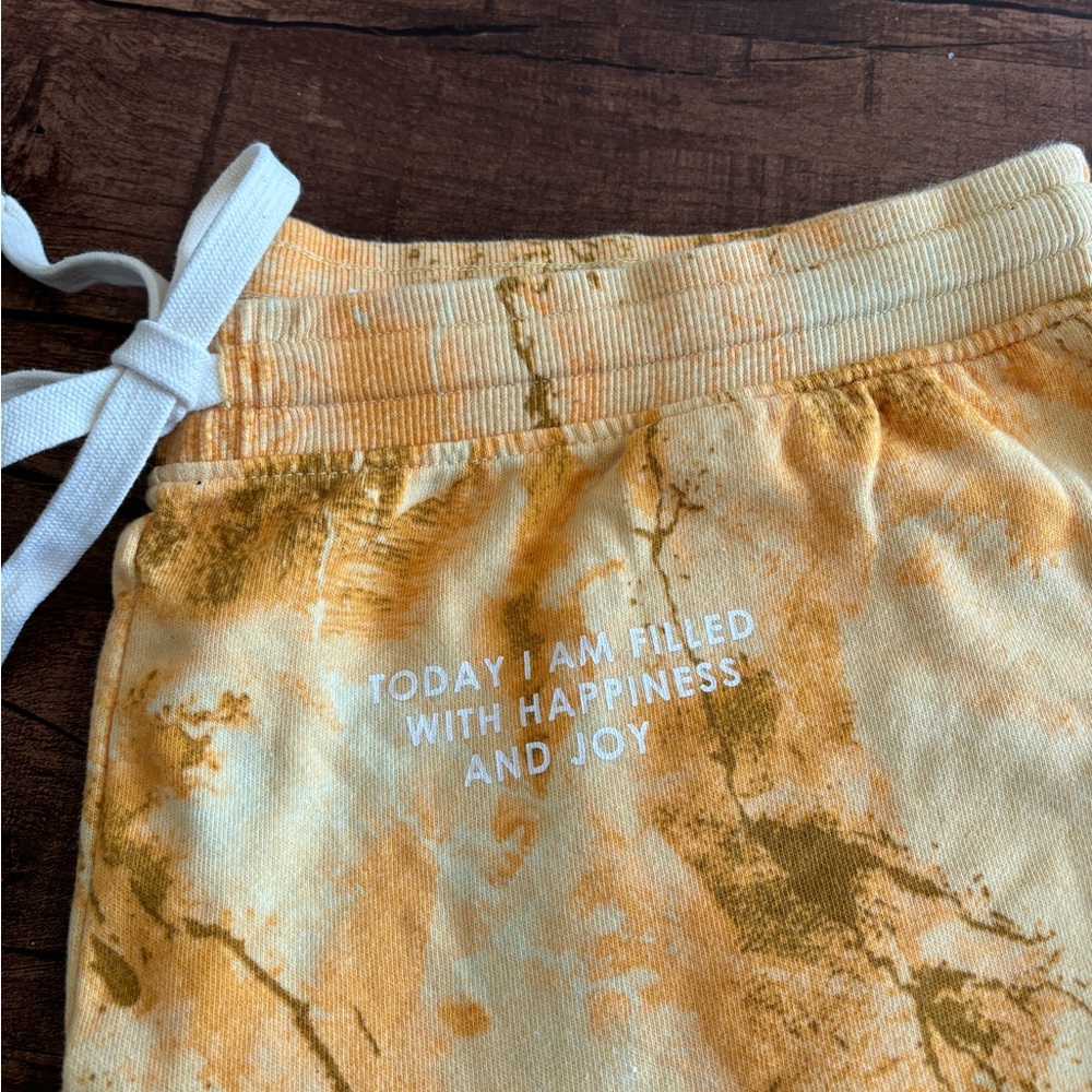 Yellow Tie Dye Style Joggers | Today I am Filled with Happiness Quote - Picture 2 of 11